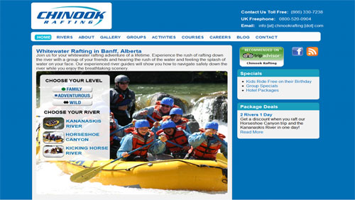 Whitewater Rafting in Banff, Alberta with Chinook Rafting